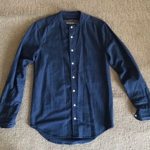 Narrows collarless dress shirt